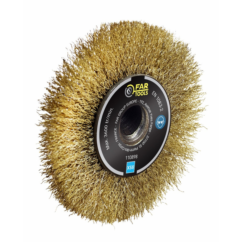 Brosse avec fil en laiton pour rénovateur Ø 12 x 2 cm FAR TOOLS
