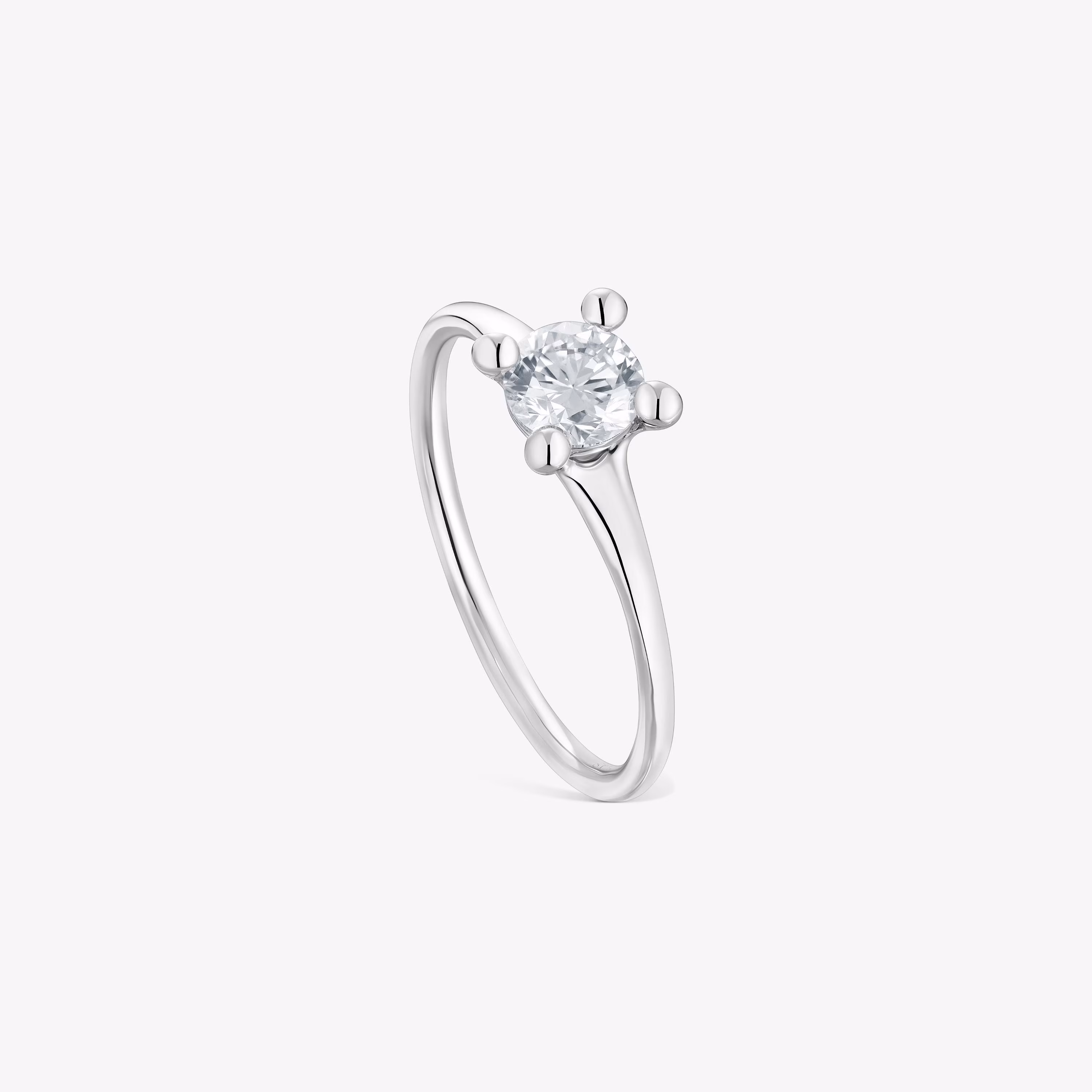 Anillo solitario de platino con diamante creado en laboratorio 0,50 ct Shine LGD