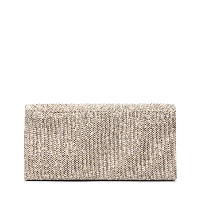 Manfield Zilveren glitter clutch