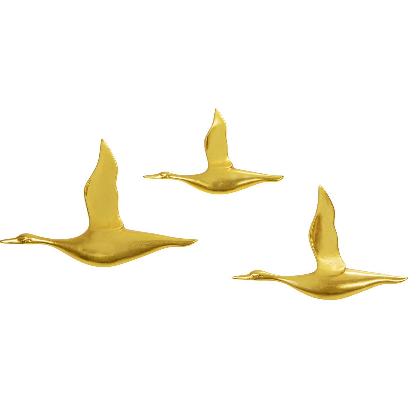 Kare Design Wanddecoratie Eenden goud 3/set