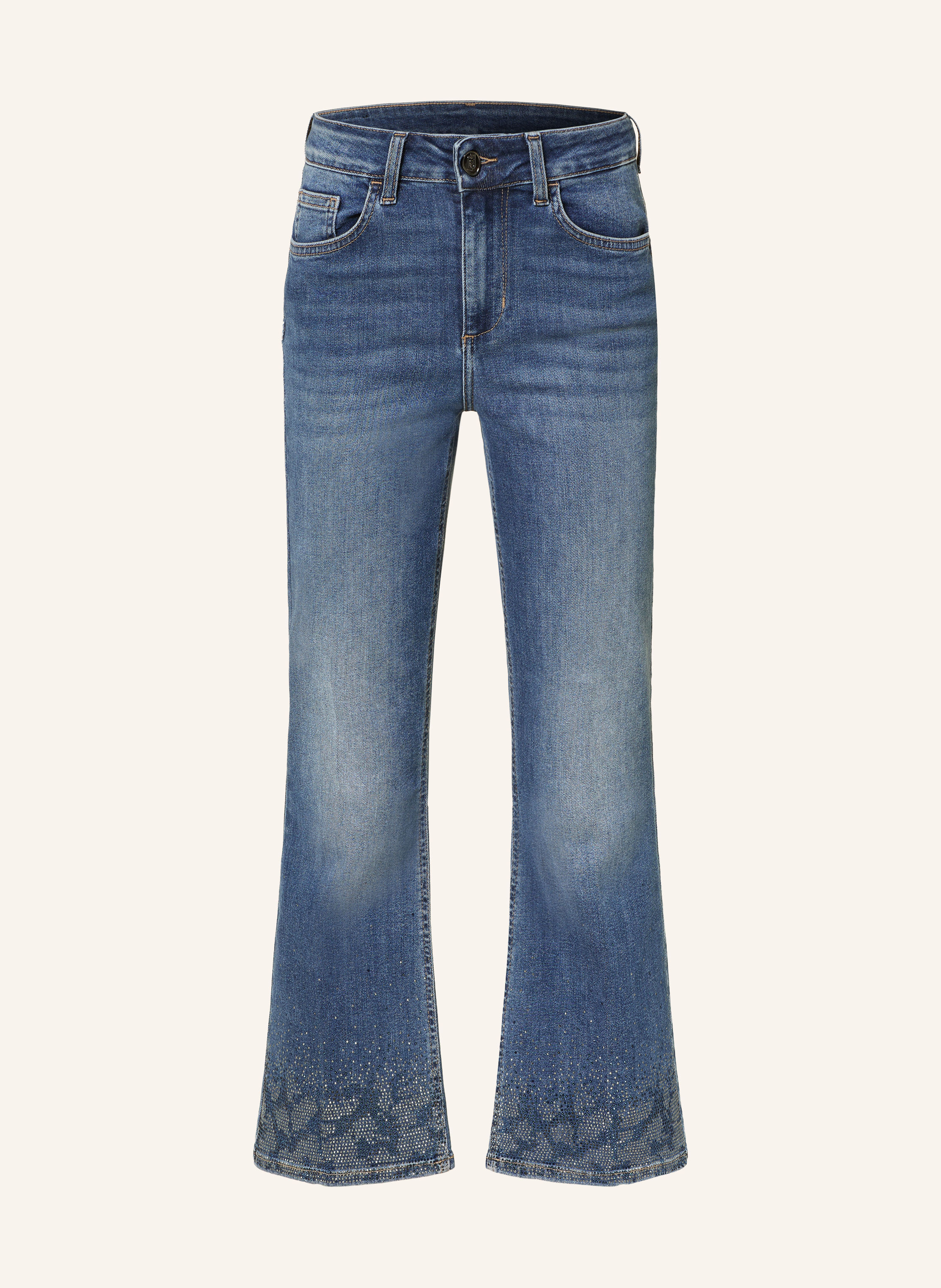 LIU JO Flared Jeans PRINCESS mit Schmucksteinen