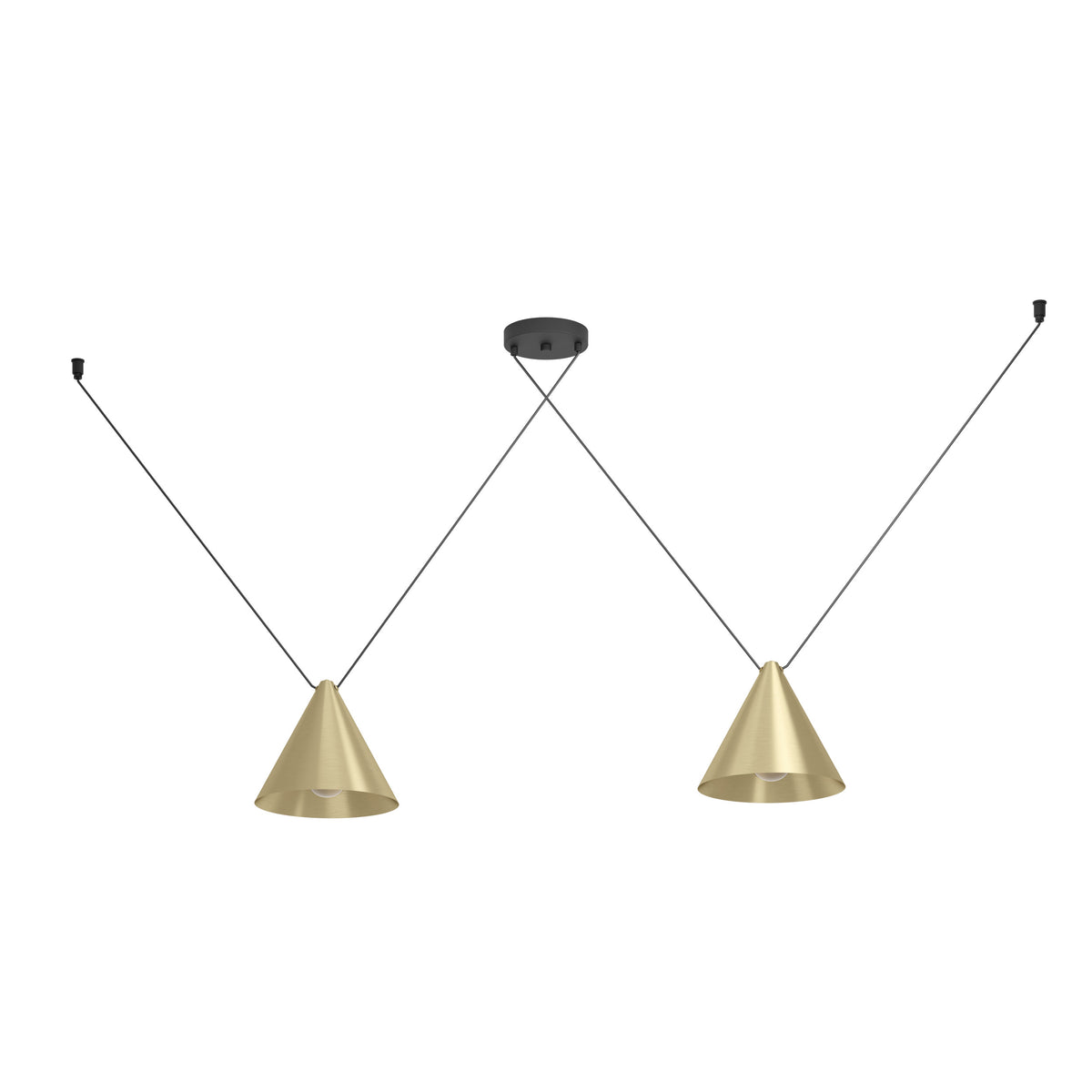 EGLO hanglamp Narices 1 - e27 - 173 cm - goud/zwart - staal