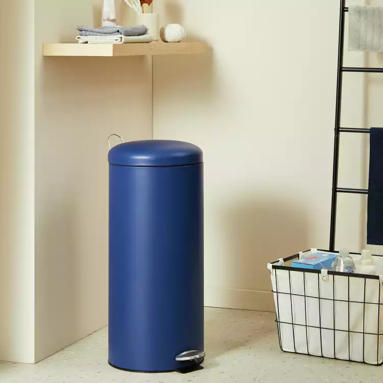 Habitat 30 Litre Domed Pedal Bin - Navy