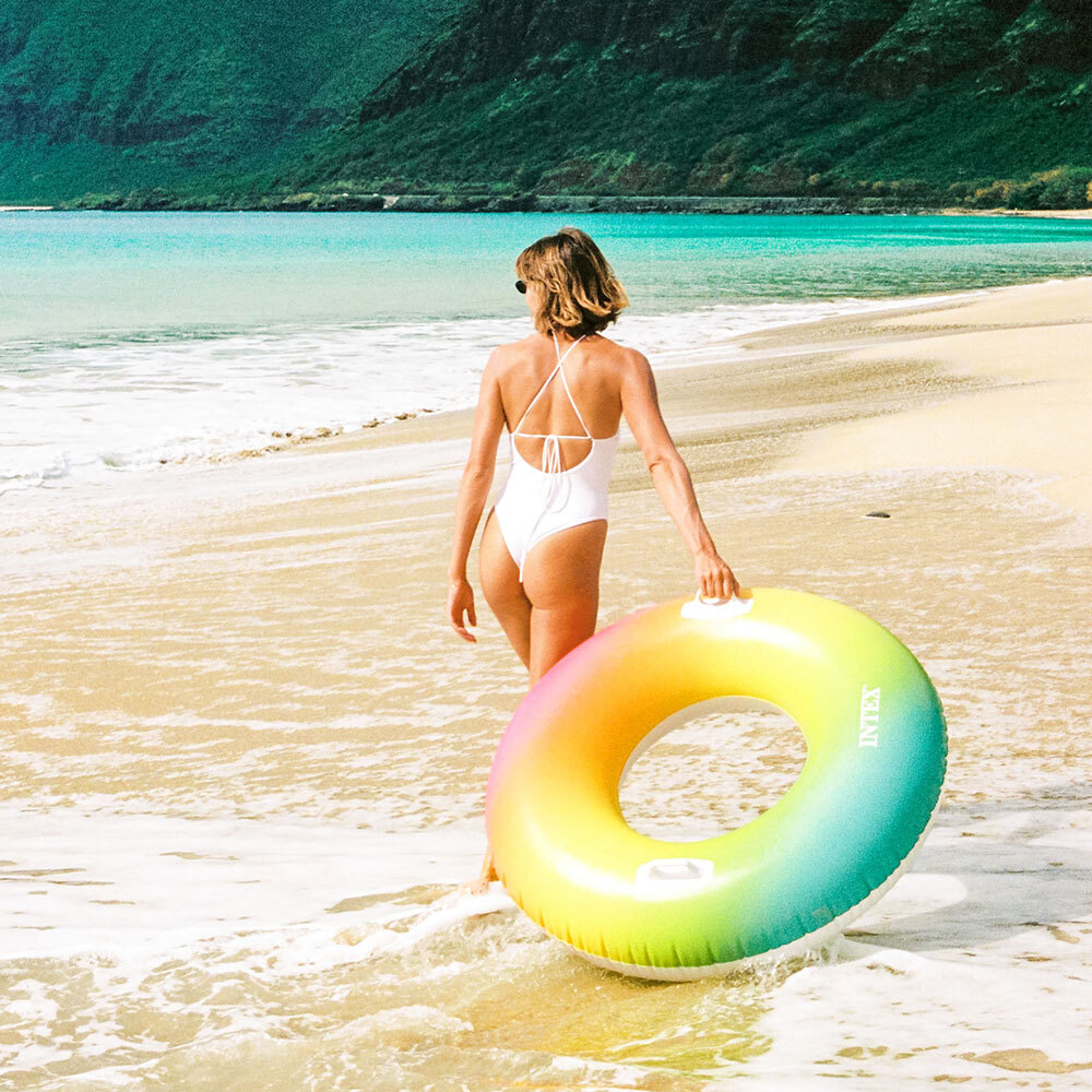 Bouée géante gonflable Rainbow