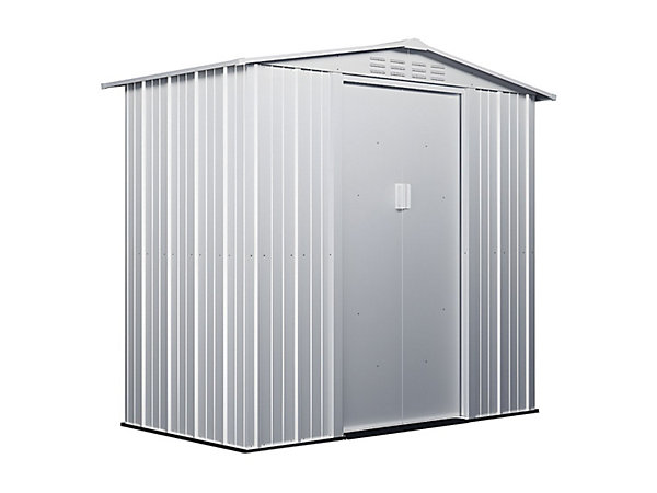 Abri de jardin métal en acier galvanisé gris 2,36 m² - LINUS