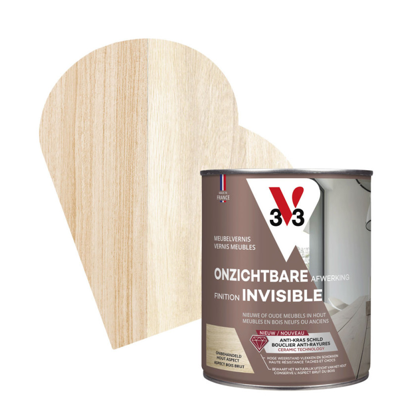 Vernis pour meubles Finition Invisible incolore mat 1 L V33