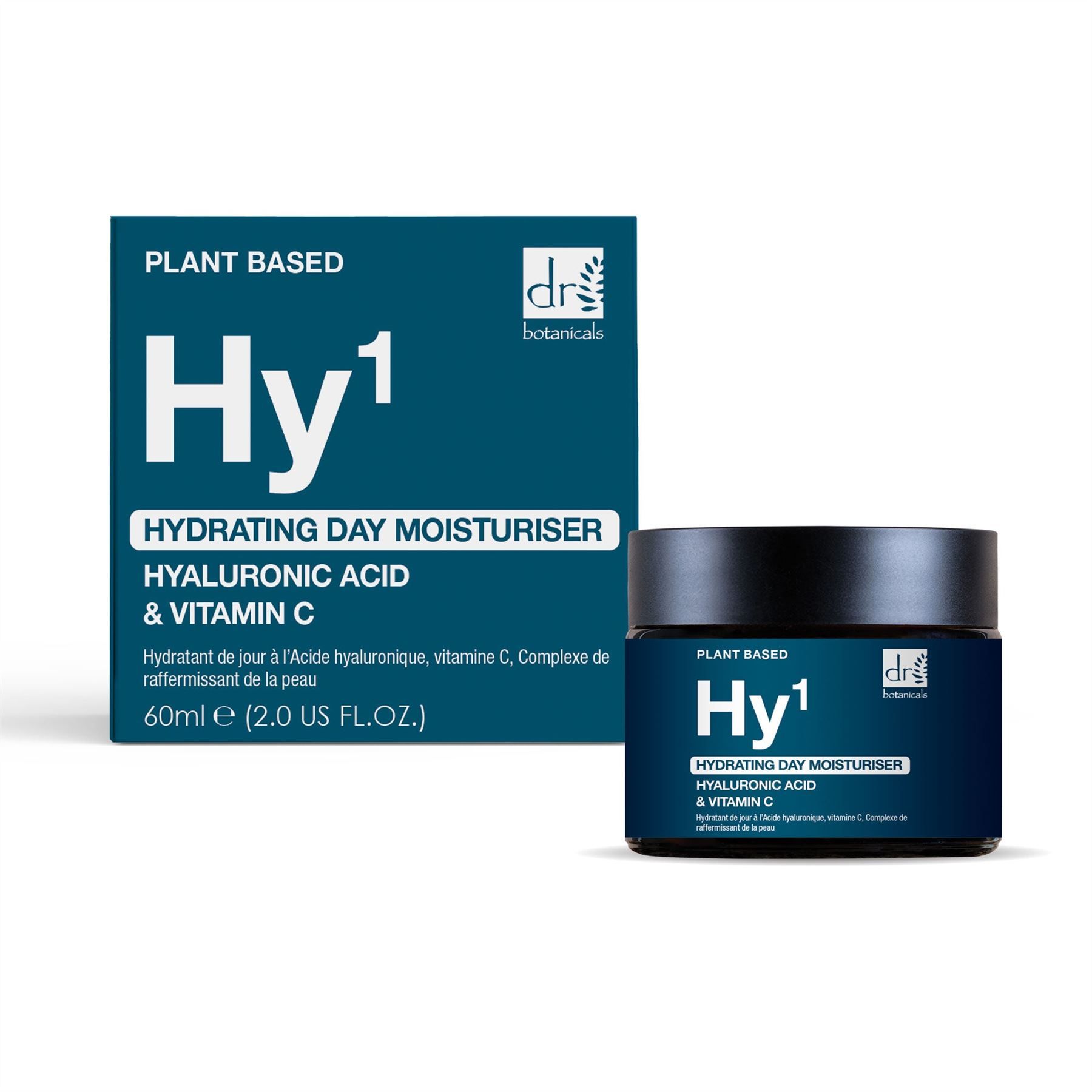 Dr. Botanicals Hydrating Anti-Ageing Day Moisturiser with 1% Hyaluronic Acid & 1% Vitamin C 60ml for Hydration and Plumping