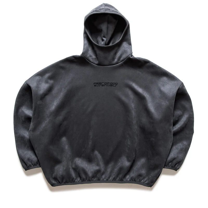 Fear Of God Essentials Suede Fleece Modern Hoodie - Iron Grey