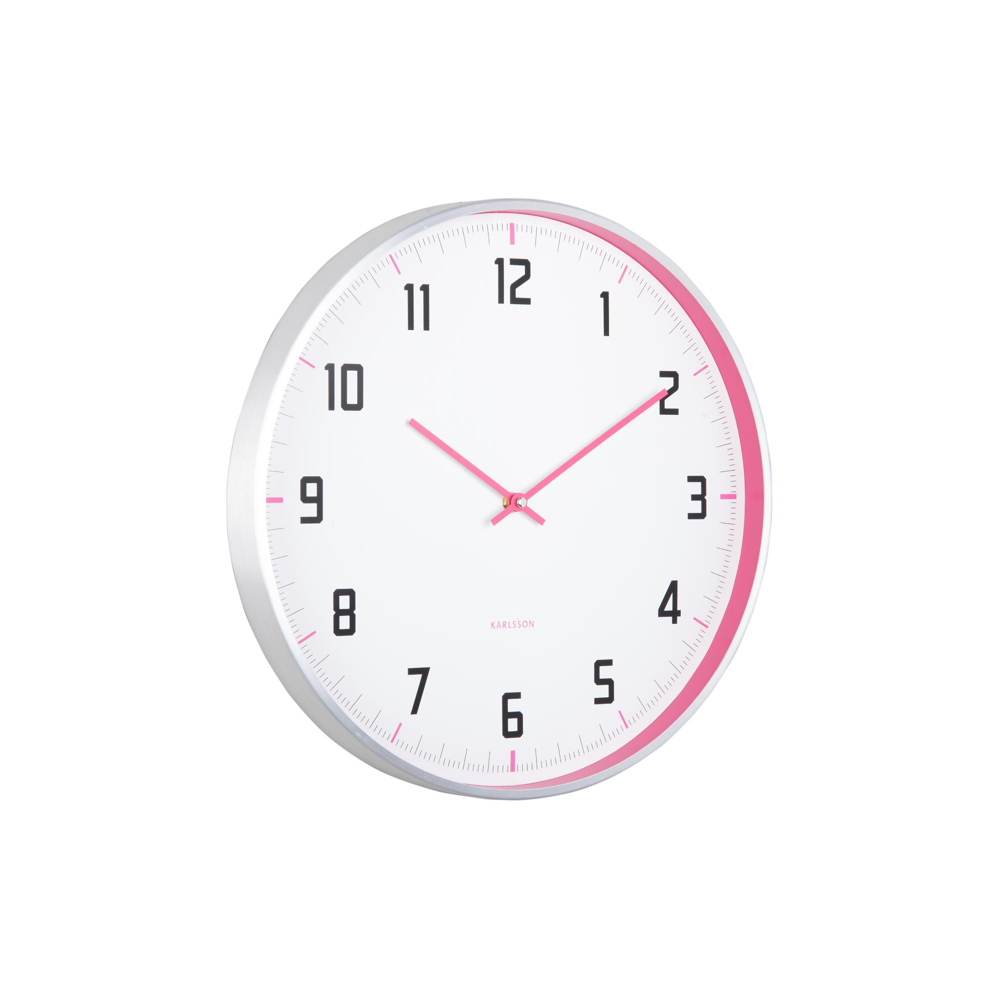 Karlsson wandklok Sporty - roze - Ø40cm