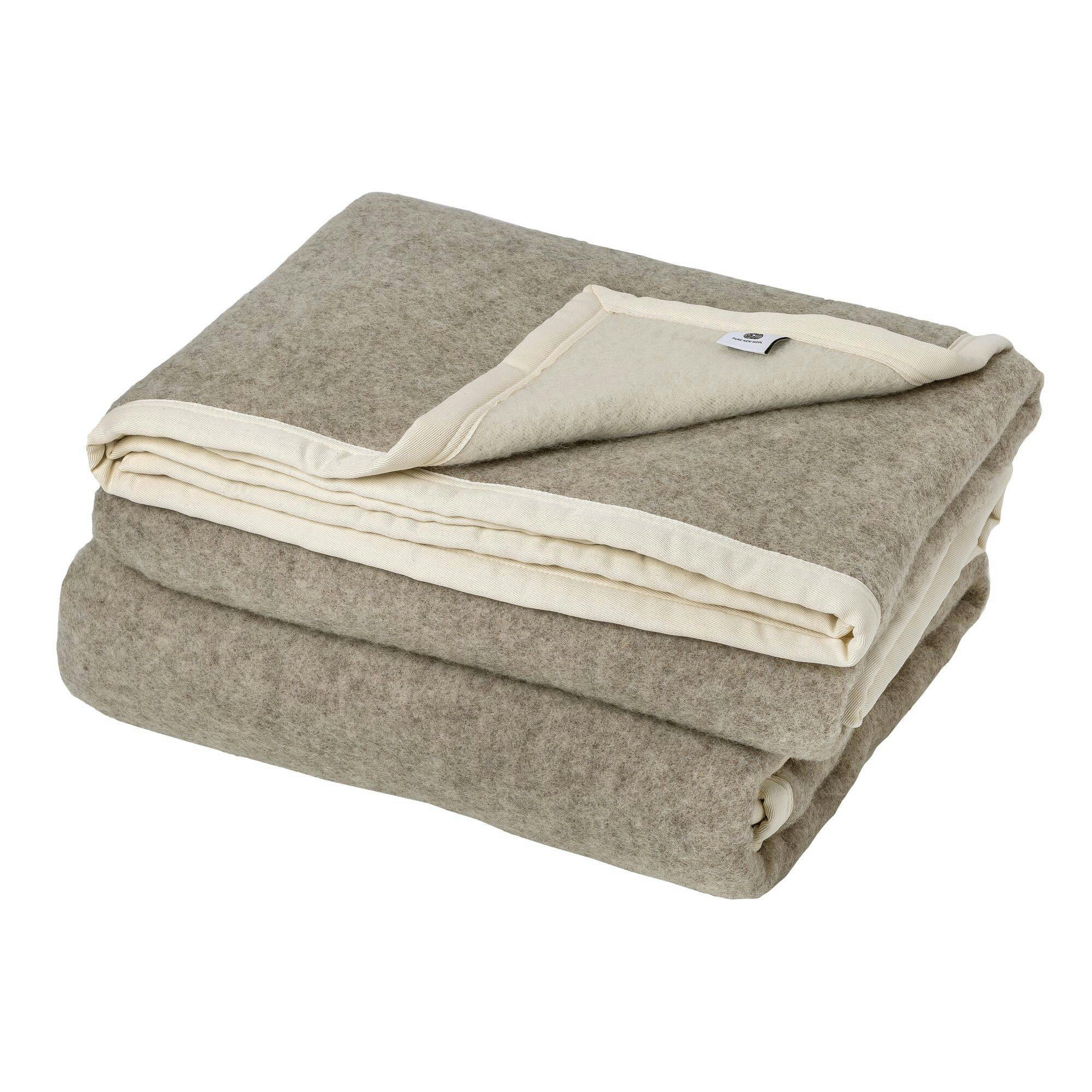 PASTORALE - Couverture en 100% pure laine vierge sans teinture 180 x 240 cm