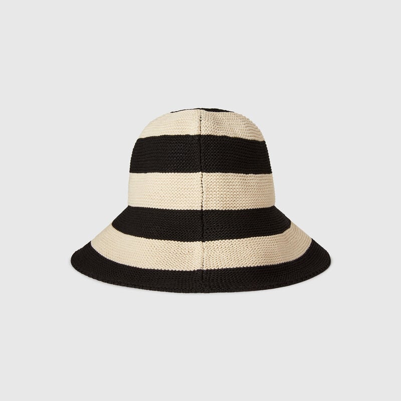Black and white striped hat