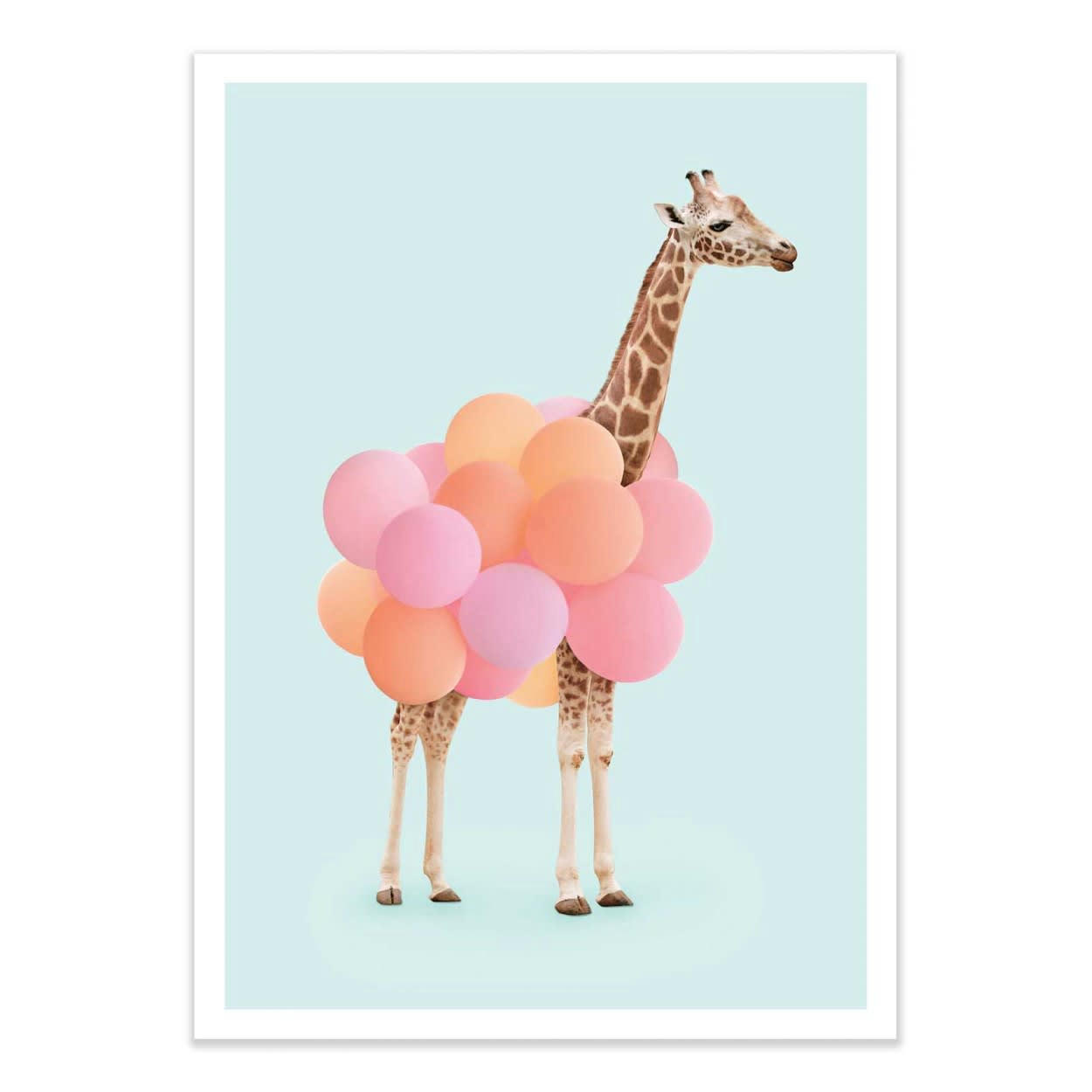 PAUL FUENTES - GIRAFFE BALLOON - Affiche d