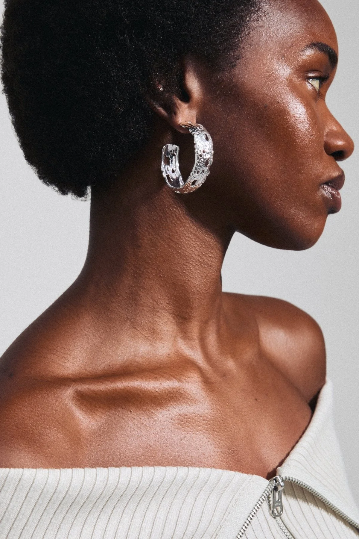 Eleni Silver Plated Hoop Earrings