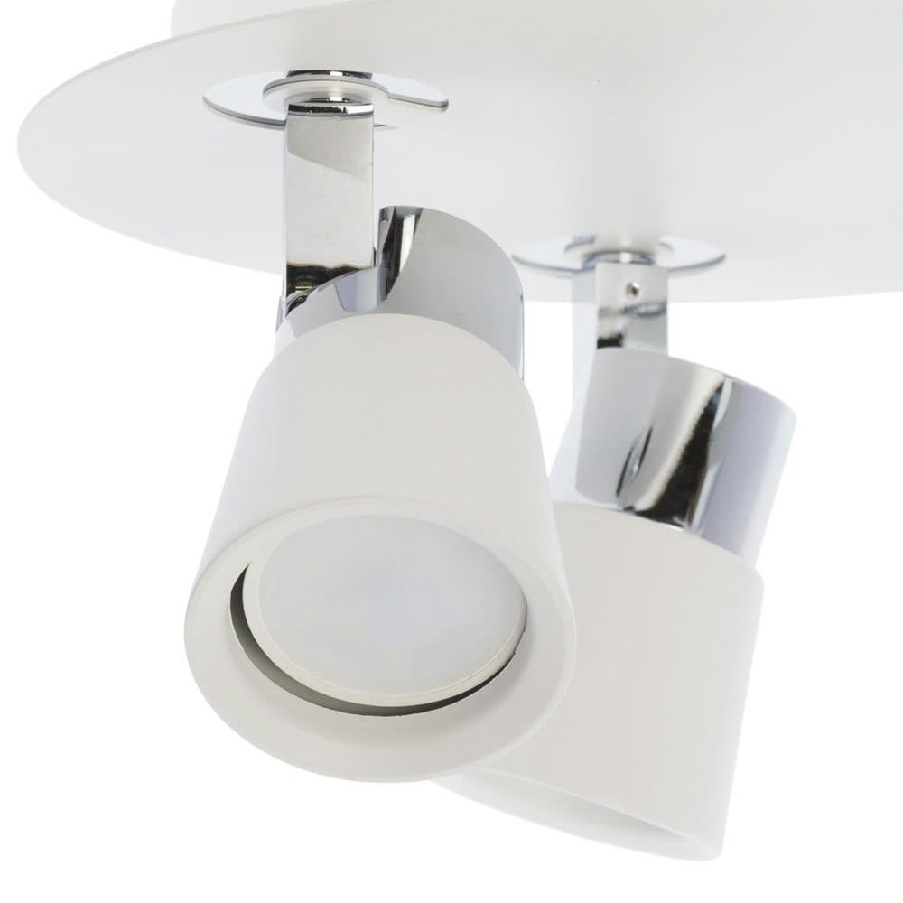 IRIS - Plafonnier 3 lumières orientables en aluminium blanc