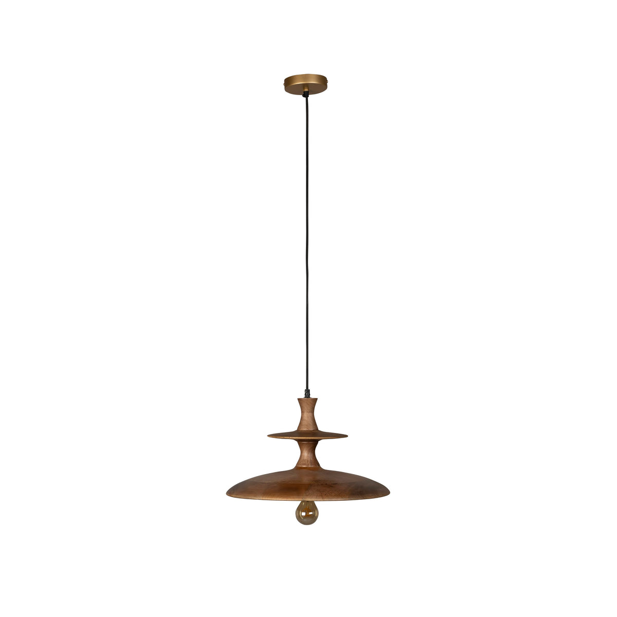 Dutchbone Cath Hanglamp 43 cm (L) Hout Bruin