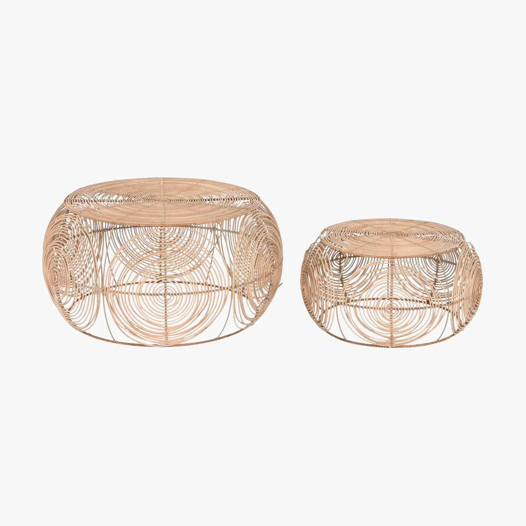 Conjunto de Duas Mesas Auxiliares Ratan VEREDA