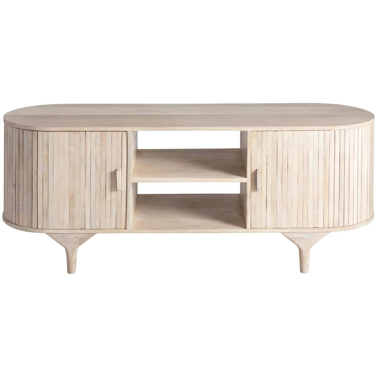 MACHA - Meuble TV en bois marron 150 cm