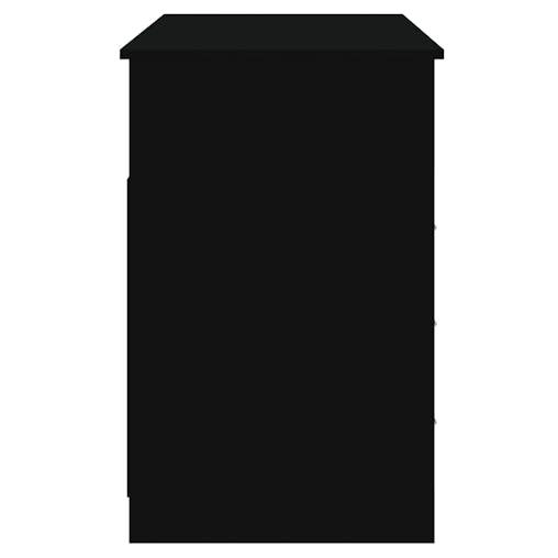 NNEVL Desk with Drawers Black 102x50x76 cm Engineered Wood