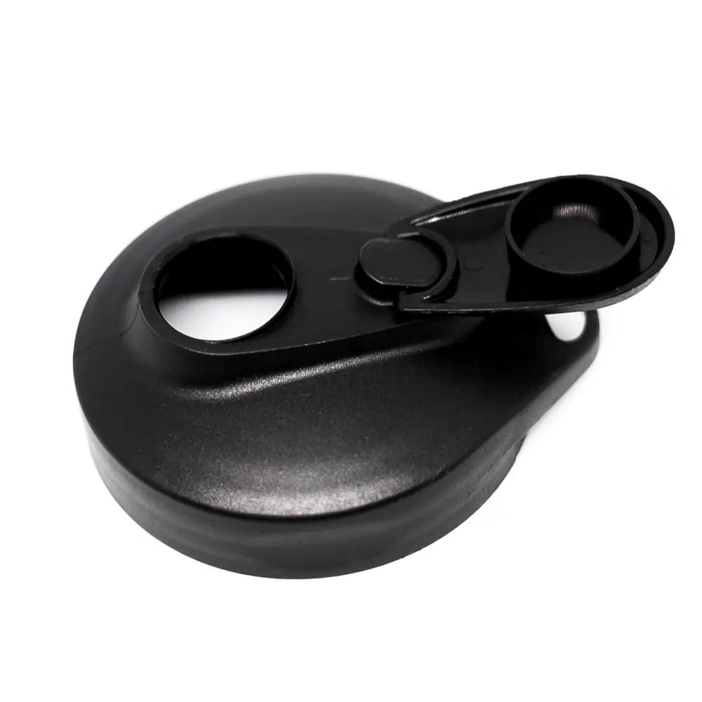 Masontops Multi-Top Wide Mouth Plastic Flip Cap Storage Lid for Mason Jars, Black