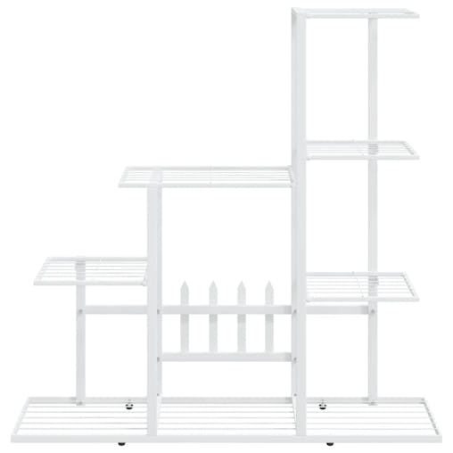 NNEVL Flower Stand 94.5x25x88 cm White Metal