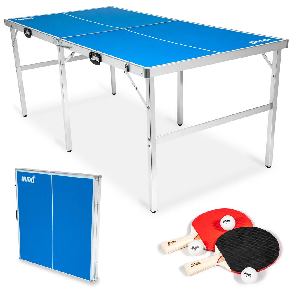 Penn Foldable Tailgate Table Tennis Table, 6-ft x 3-ft
