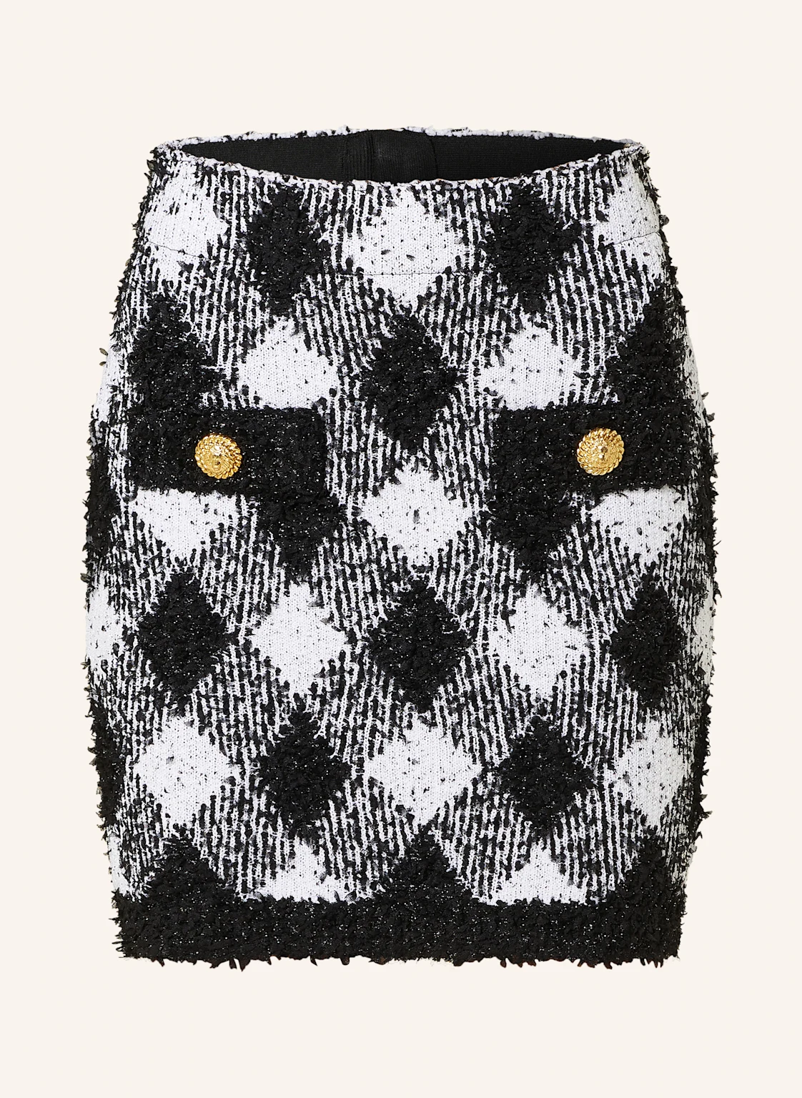 BALMAIN Strickrock mit Glitzergarn