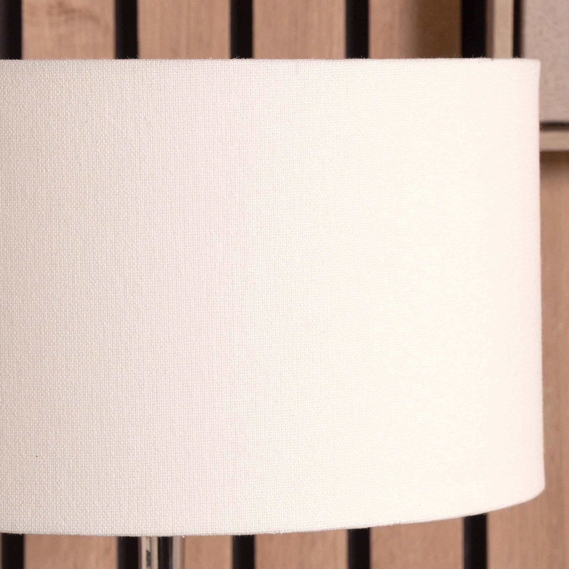 Ruma White Cylinder Cotton Lamp Shade for Table Lamps and Floor Lamps