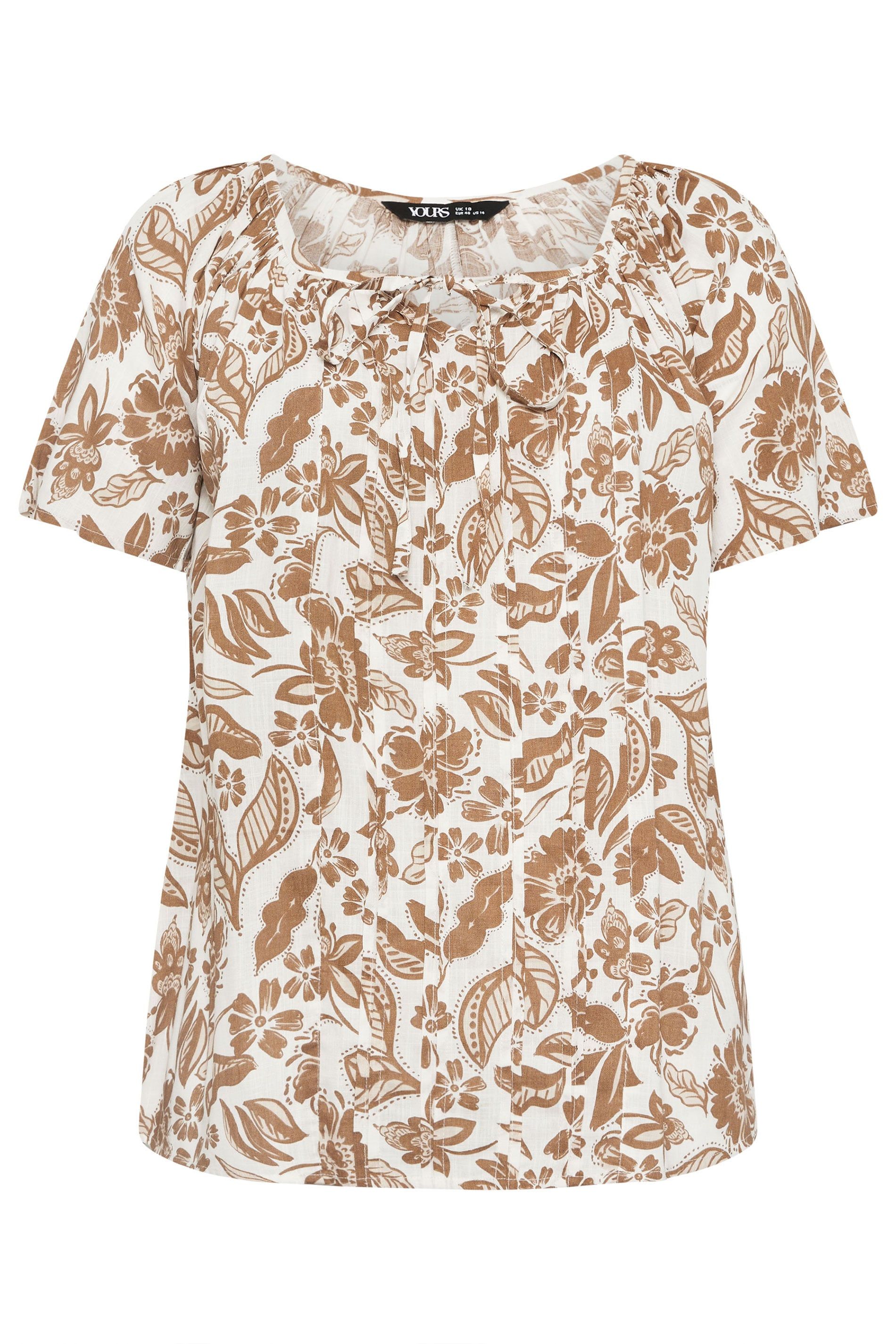 Yours Paisley Tie Neck Blouse