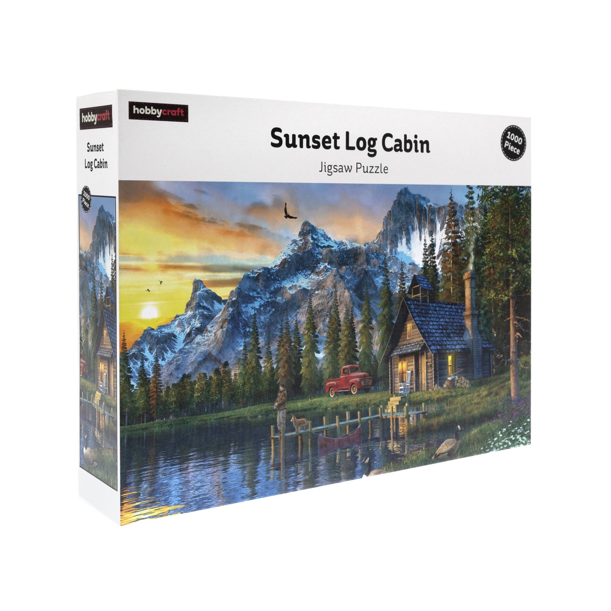 Sunset Log Cabin Jigsaw Puzzle 1000 Pieces