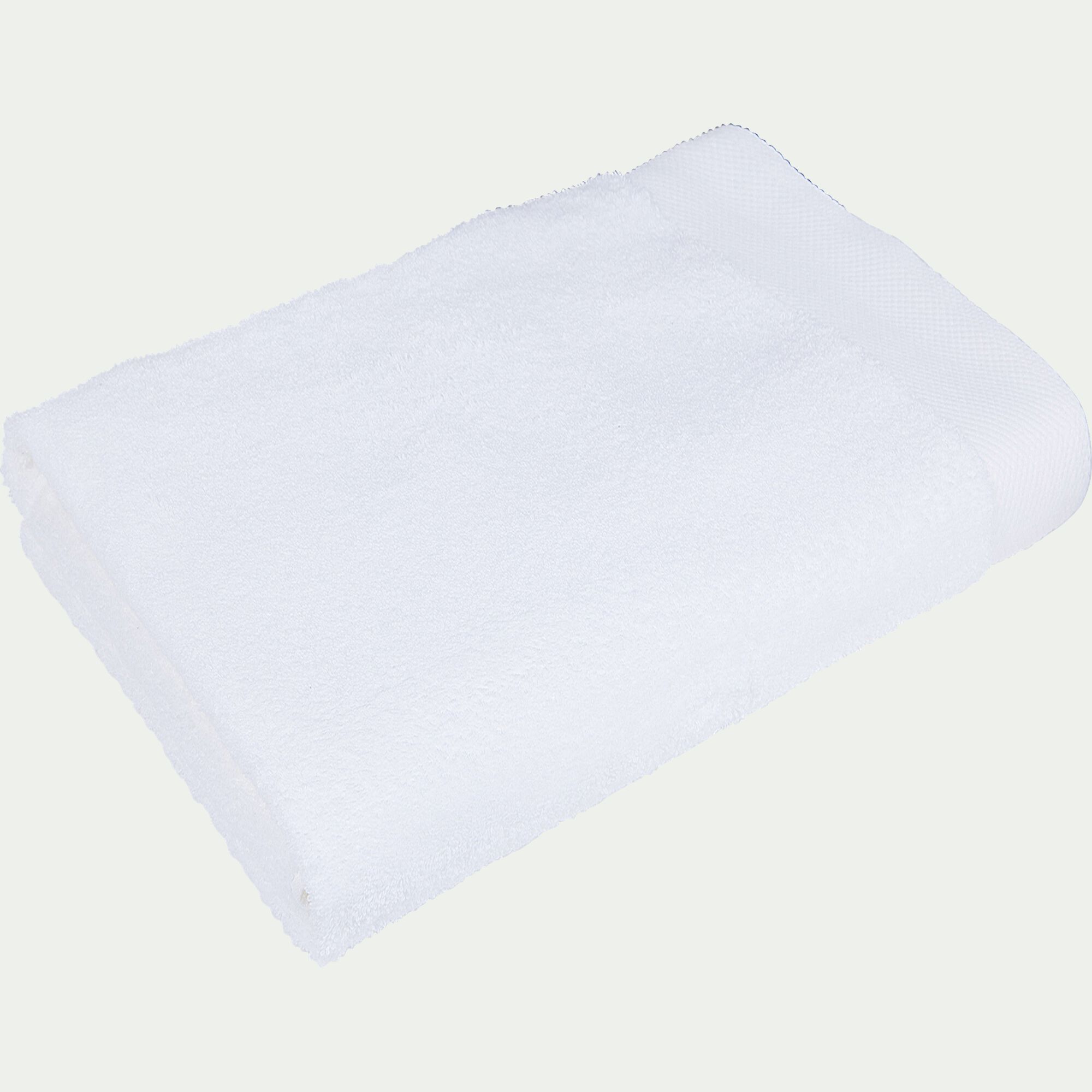 AZUR - Drap de bain en coton peigné - blanc optique 100x150cm