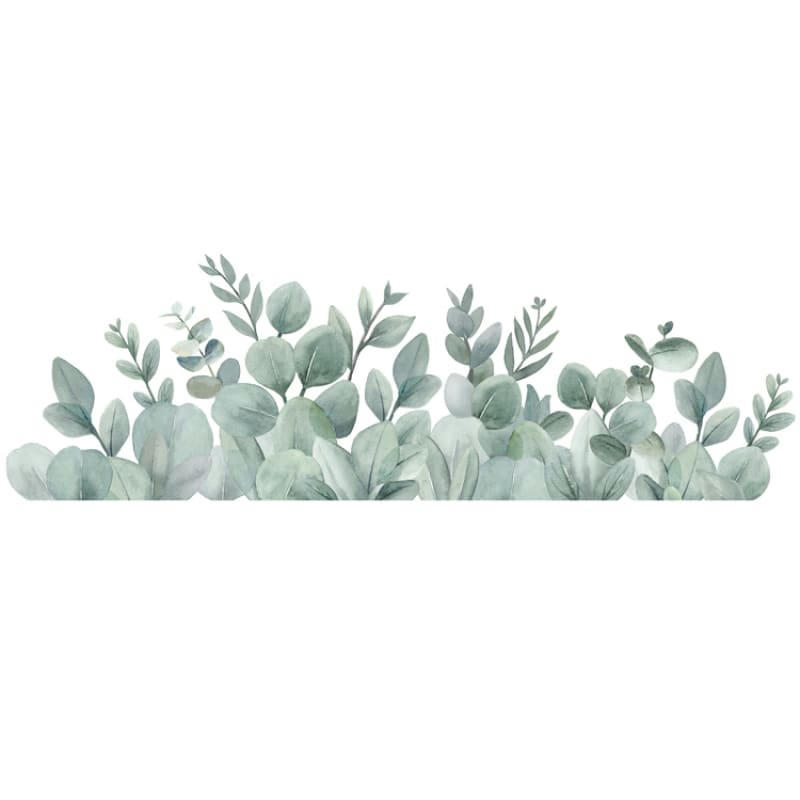 GREENERY - Grand sticker Greenery feuillages eucalyptus (80 x 25 cm)