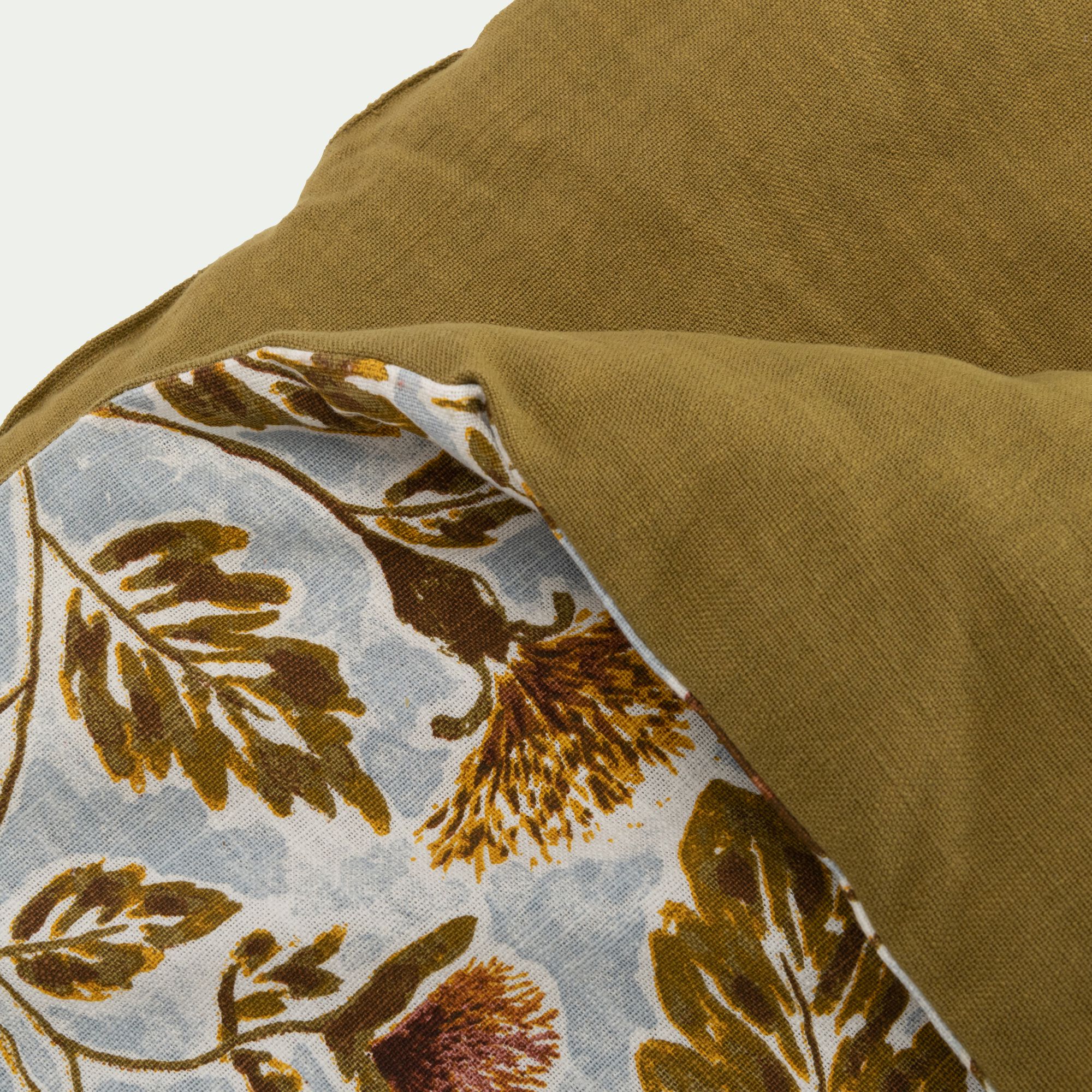 SOULEOU - Édredon 100x180cm motif Provence en coton - marron