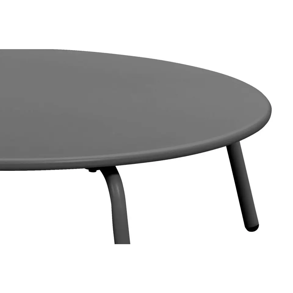 Bijzettafel Montreal - antraciet/metaal - &Oslash;80 cm