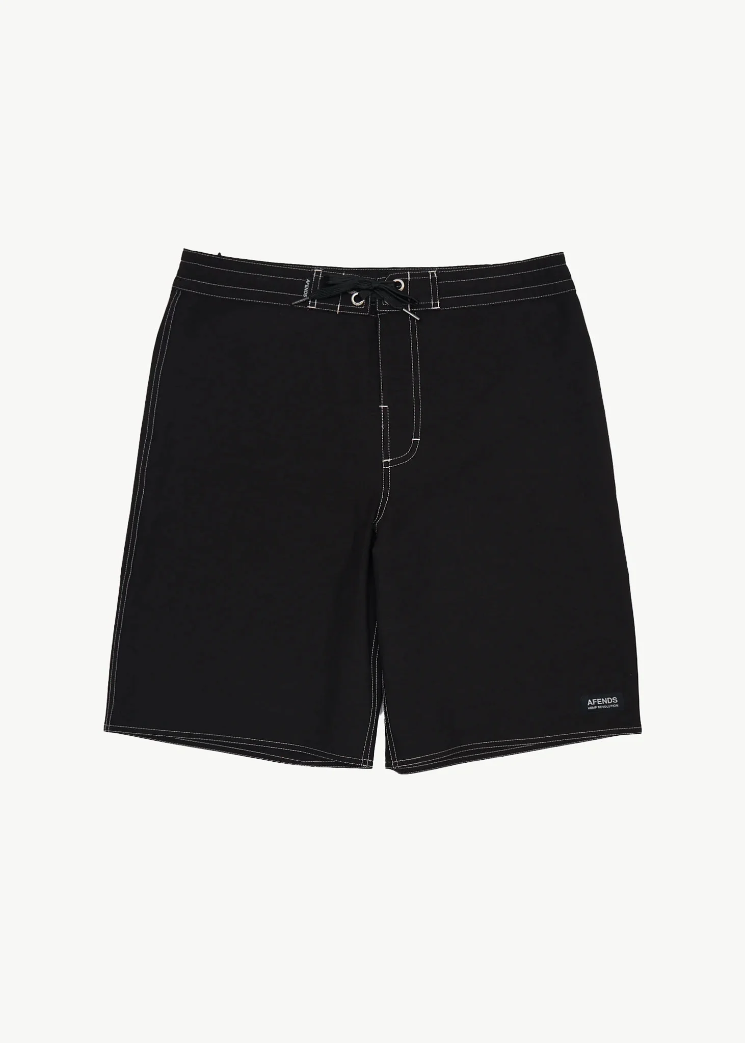 AFENDS Mens Surf Related V.2 - Fixed Waist Boardshort 20 - Black