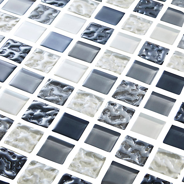 Mosaïque gris et blanc 30 x 30 cm Calabria