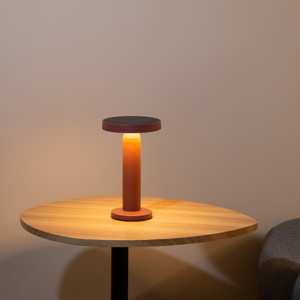 Lighto | Tafellamp rood solar voor buiten | Oplaadbaar | Werkt op zonne-energie