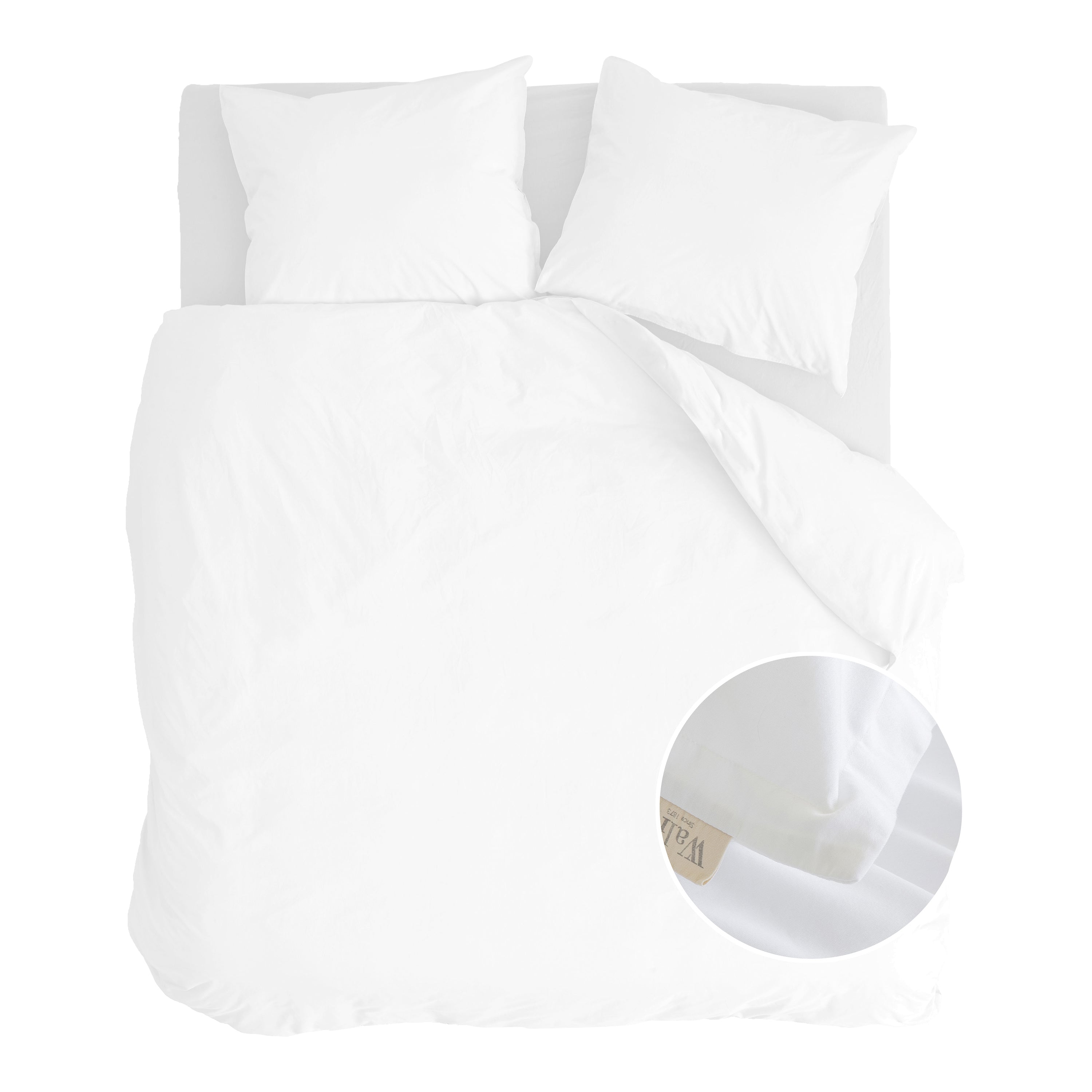 Walra Vintage Satin Dekbedovertrek 200 x 220 cm - Wit