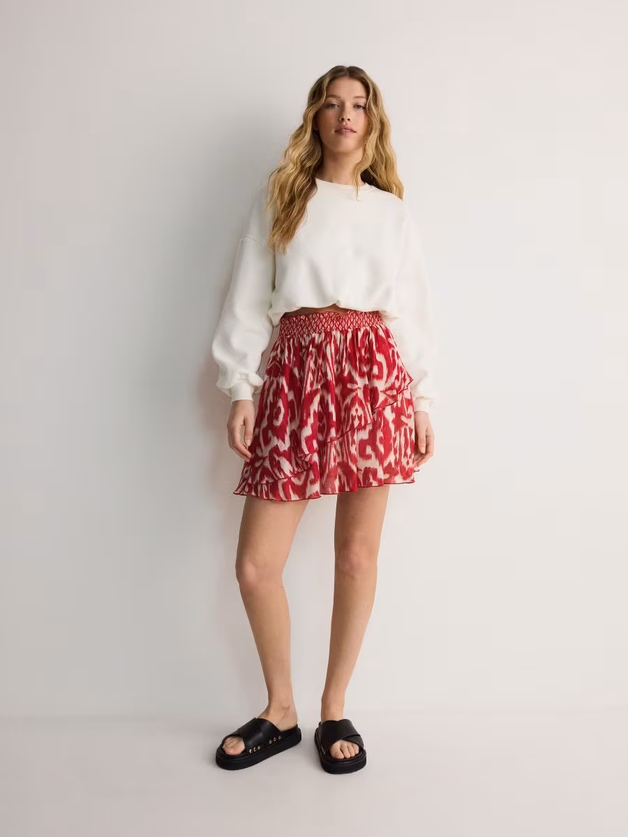Mini Skirt With Ruffles