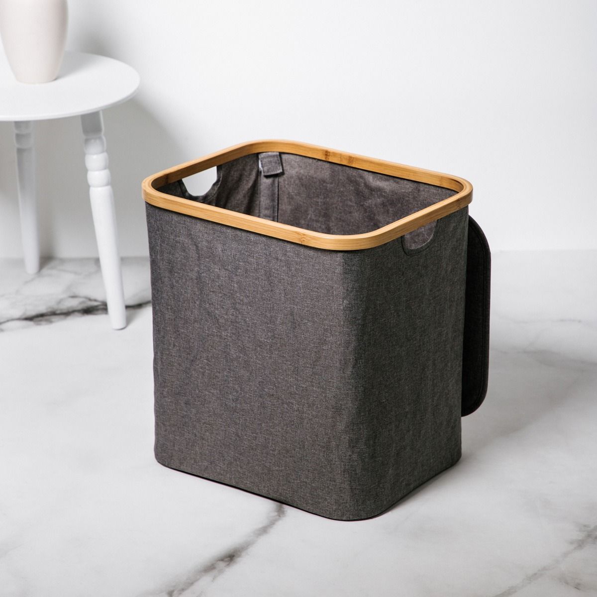 Kosz na pranie NELLIE szary 40,5x32x42 cm