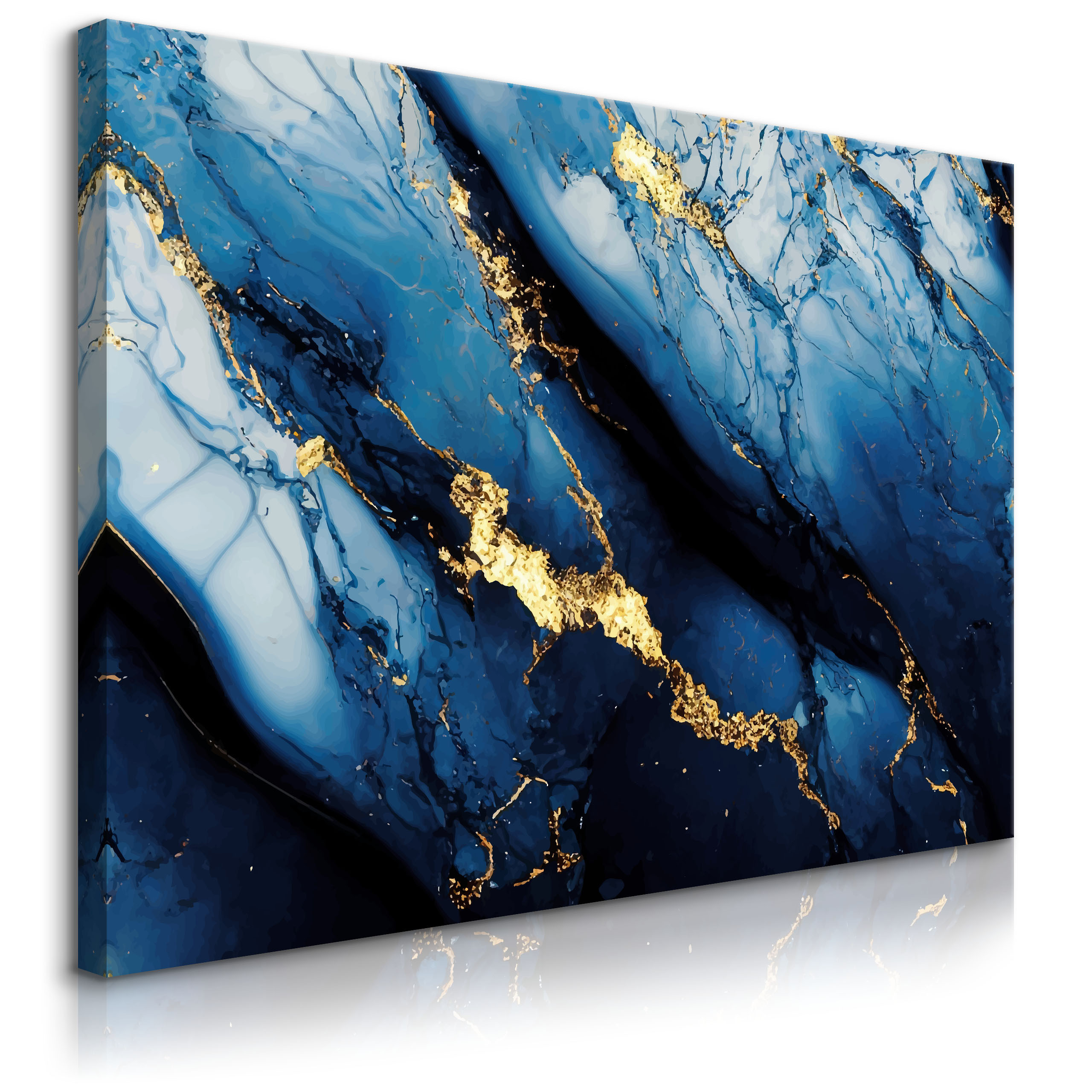 Obraz Niebieski Marmur W Stylu Glamour 30x20cm