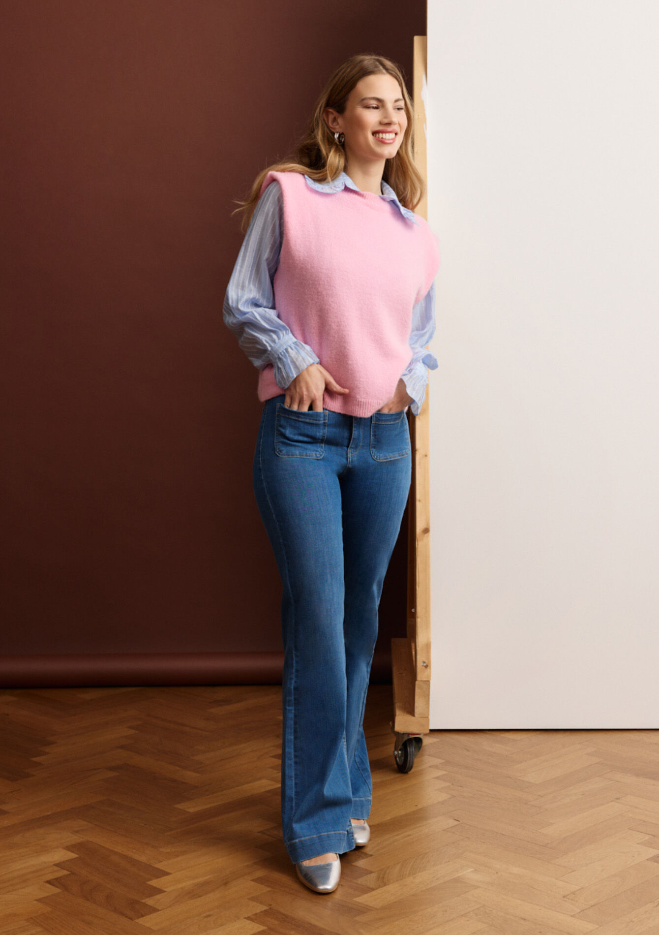 Hoge taille wide-leg jeans