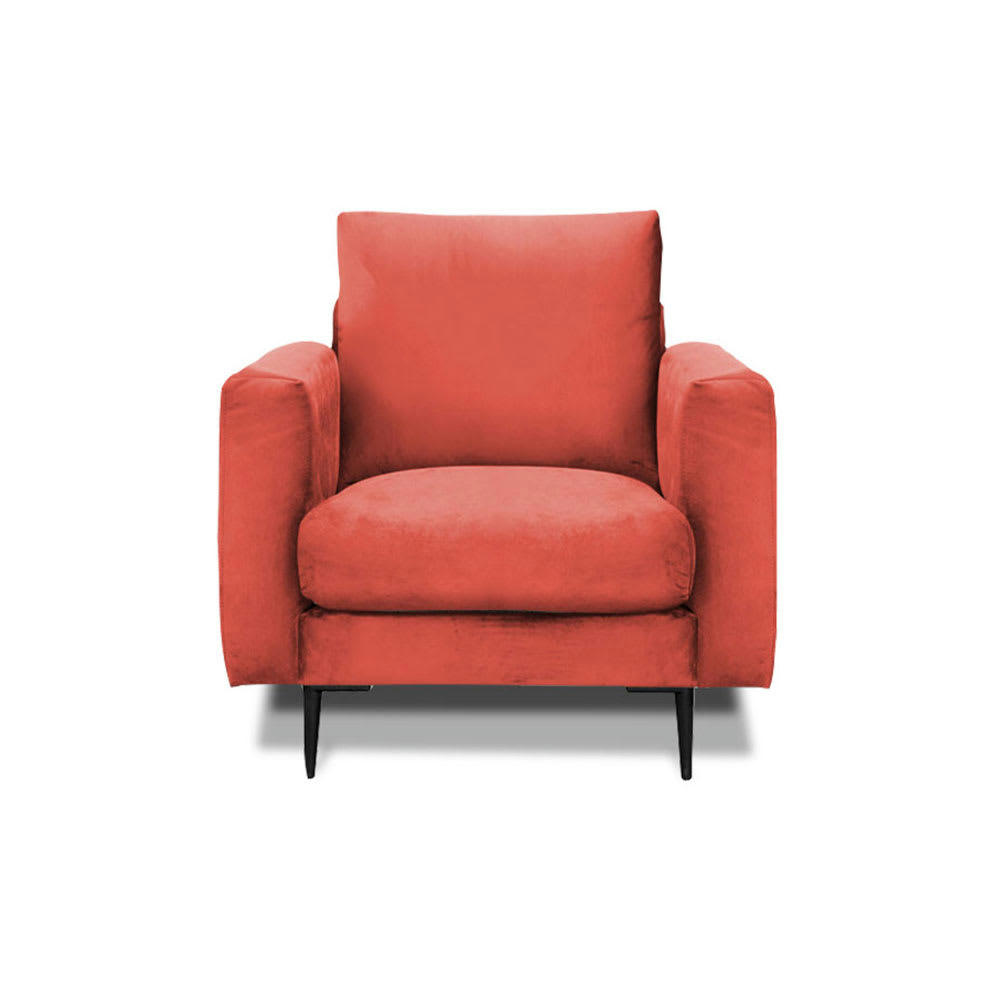 CARUSO - Fauteuil 1 place velours rose