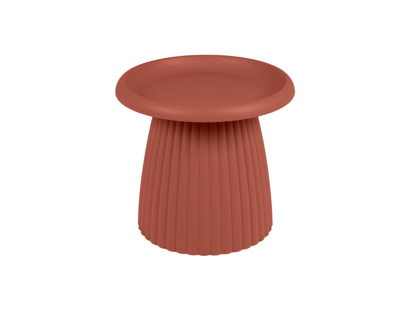 MaximaVida kunststof bijzettafel Mila rond 50 cm roestbruin