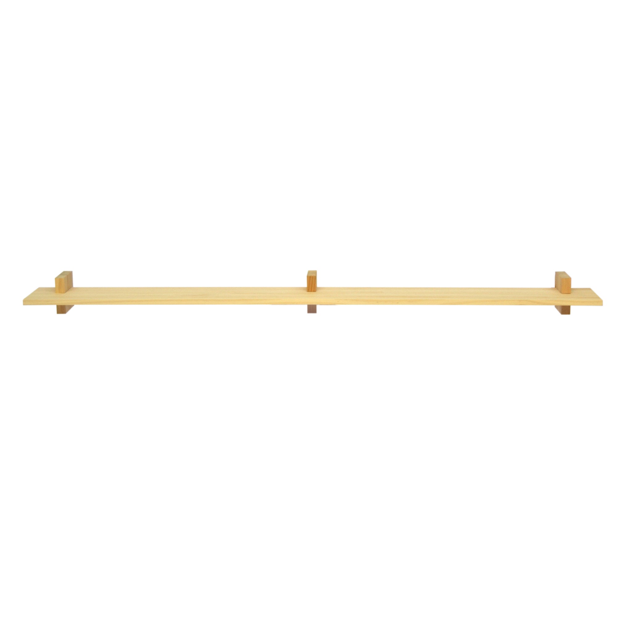 Naan Furniture Wandplank Deyá - Natuurlijk gelakt massief - Individueel - 150 cm