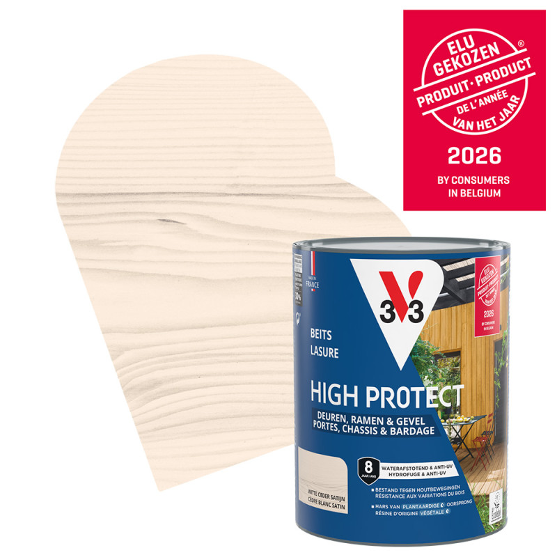 Lasure pour bois High Protect cèdre blanc 0,75 L V33