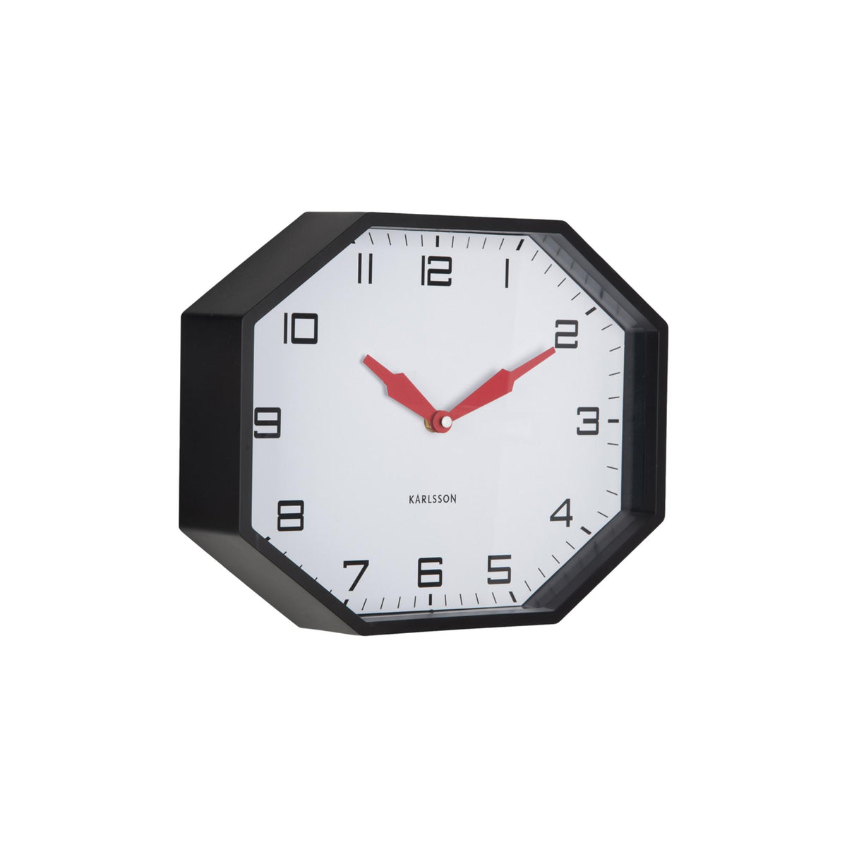 Karlsson wandklok Modern Factory Octagon - zwart - Ø32cm