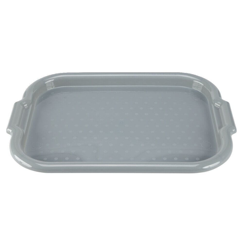 Plateau rectangulaire plastique gris 29x40cm