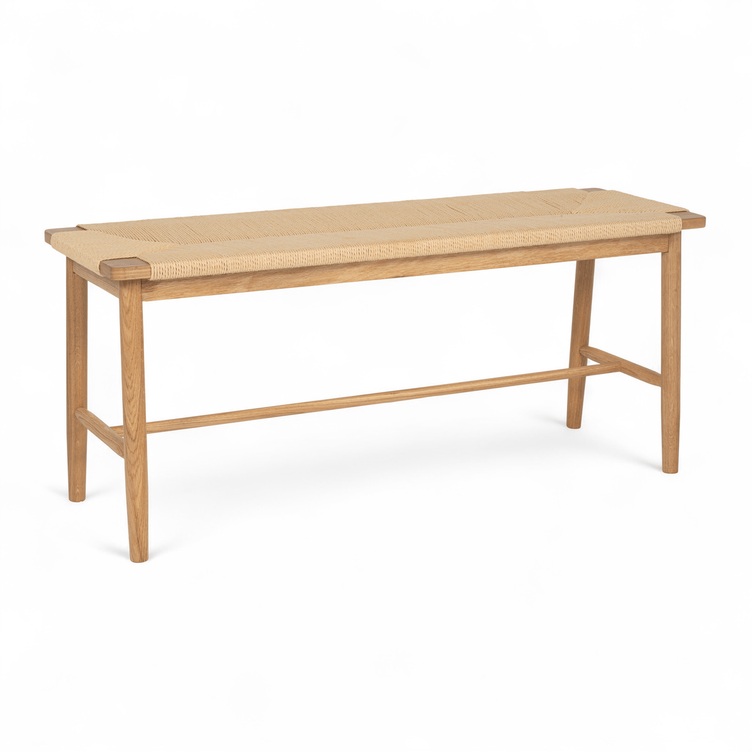 Furnhouse bankje Prime - Natuurlijk eikenhout - Papiergaren - 35x110x47