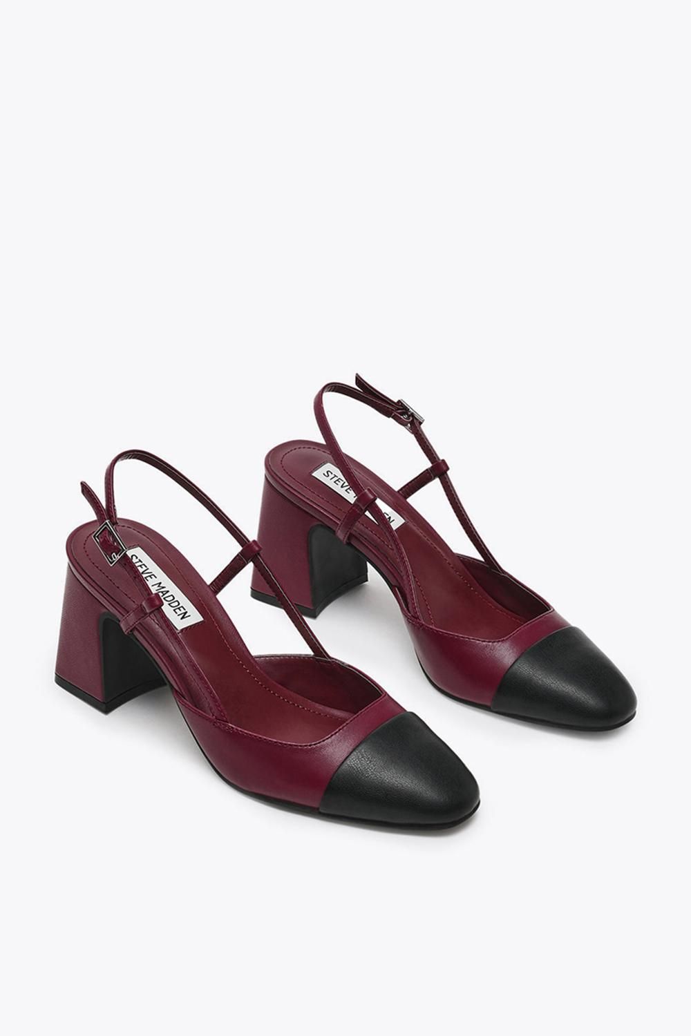 STEVE MADDEN Zeina Heel Red' Leather Heels