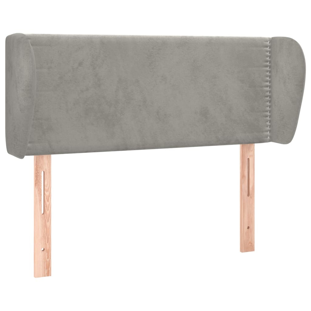 Wezgłowie Szary 83 x 23 x 78/88 cm Aksamit vidaXL
